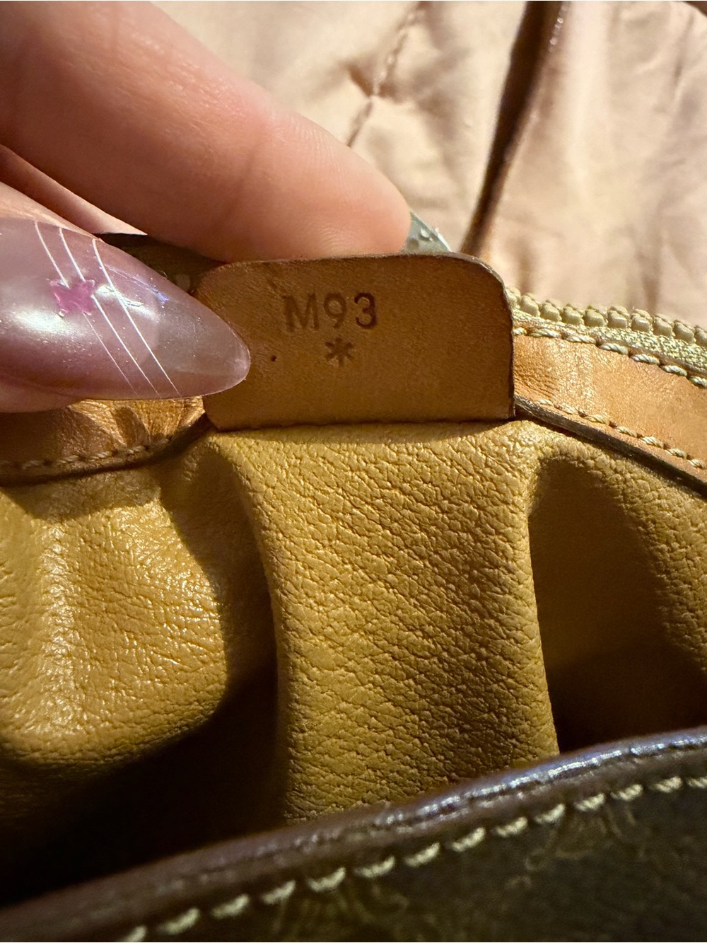 Celine Brown Monogram Shoulder Bag with Tan Trim - Picture 6 of 12